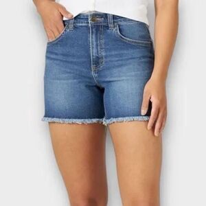 Lee Women's High-Rise A Line Cut Off Jean Short Proper Grammar Size 14